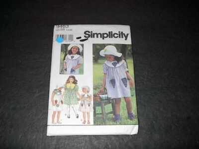 Simplicity Pattern 9463 Girls Knee Length Dress w/Gathered Skirt 4 Styles 5,6,6X - Image 1 of 3