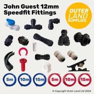 John Guest 12mm Push Fit SpeedFit JG Fittings, Pipe, Insert, Motorhome Campervan - Picture 1 of 20