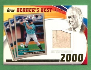 MIGUEL CABRERA 2016 Topps Berger's Best Relics Game-Used Bat #MC Tigers #d 76/99