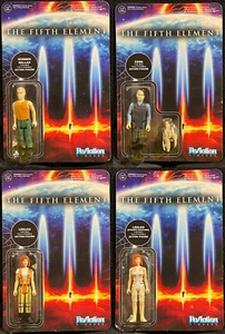 RARE 2015 Super 7/ReAction 3.75" FIFTH ELEMENT SET OF 1ST 4 Action Figures MOC - Picture 1 of 13
