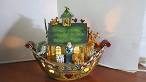Kurt Adler NOAH'S ARK Lighted METAL NIGHT LIGHT LAMP ~Works - Picture 1 of 8