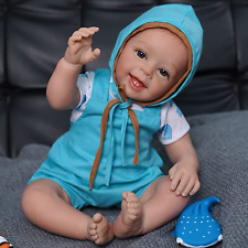 18" Handmade Lifelike Reborn Baby Doll Realistic Newborn Boy Doll Soft ,Clothes