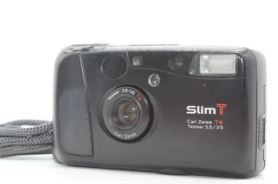 [EXC+++++] Kyocera Slim T Yashica T4 Black Point & Shoot Camera JAPAN send #H11 - Image 1 of 4