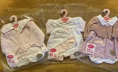 Ropa Antonio Juan-1 Conjunto de Conjunto para Muñecas Bebé Niña 17"-Elige una-Nuevo Precintado Foto 1 de 2