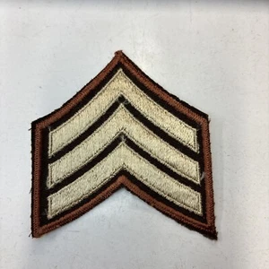 NOS Seargent Chevron marrone marrone nero toppa ricamata ferro/cucire - Foto 1 di 4