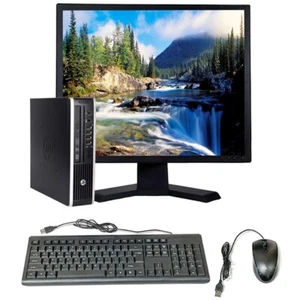 HP Desktop Computer USFF Windows 10 PC 20in LCD 8GB RAM 1TB HD DVD Wi-Fi - Picture 1 of 7