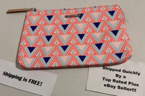 Stella & Dot Capri Pouch Clutch Zip-Around Mosaic Triangle Brand New  - Picture 1 of 4