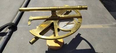 Theodolite- Graphometer- Graphometre double lunette signé "Richer à Paris "- XIX - Photo 1/4