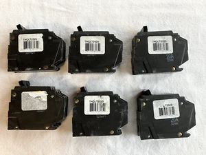 (6) GE THQLT2020 Q-Line 2-20 Amp Single Pole Tandem Circuit Breaker - Picture 1 of 4