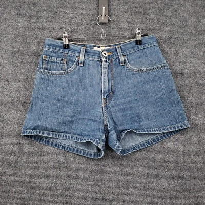 Pantalones Cortos Levis Para Mujer 9 Junior Azul Bajo Denim Bermudas Lavado Medio Cremallera Mosca Jean Foto 1 de 4