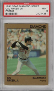 1991 star diamond series promo cal ripken jr psa 9 baltimore orioles baseball