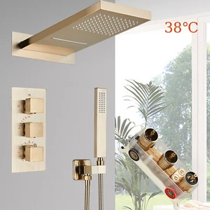 Unterputz Duscharmatur Set Duschkopf mit zwei Funktionen 23cm*55cm Kopfbrause - Bild 1 von 50