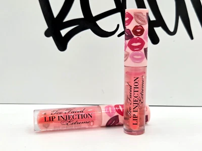 2x Too Faced Lip Injection Instant Long Lasting Plumper 0,10 oz Bubble Yum LE - Imagem 1 de 4