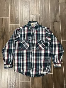 Camicia Carhartt robusta outdoor verde a quadri flanella uomo taglia M/L vintage - Foto 1 di 5