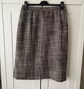 EASTEX Vintage Wool Blend Grey Knit Straight Lined Winter Skirt Fully Lined - Picture 1 of 8