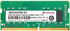 Transcend JetRam 8GB DDR4 PC4-25600 3200Mhz SO-DIMM CL 22 1.2V - Picture 1 of 1
