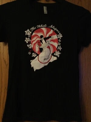 The White Stripes (Dancing Couple On Front) - Black Shirt - Ladies - M - Image 1 of 3