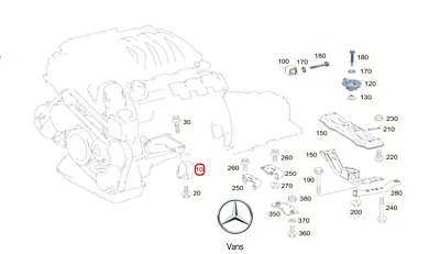 Original Mercedes-Benz A9062411713 Storage, Motor Sprinter B906 Crafter 30-50 - image 1 of 4