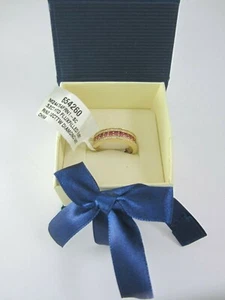 BEAUTIFUL LADIES 14K YELLOW GOLD RUBY RING WITH DIAMONDS RING .64CT. 3.9G - Picture 1 of 10