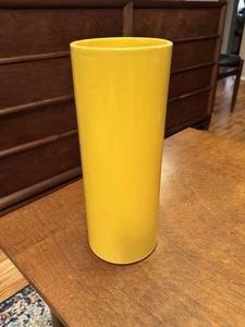 Jarrón alto cilíndrico moderno amarillo macizo Royal Haeger raro de colección EE. UU. - Imagen 1 de 5