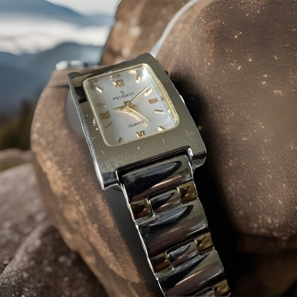 Peugeot ~ Reloj Mujer Oro + Plata Dos Tonos De Colección ~ 7” ~ 49.3g ~ Sin Probar Foto 1 de 4