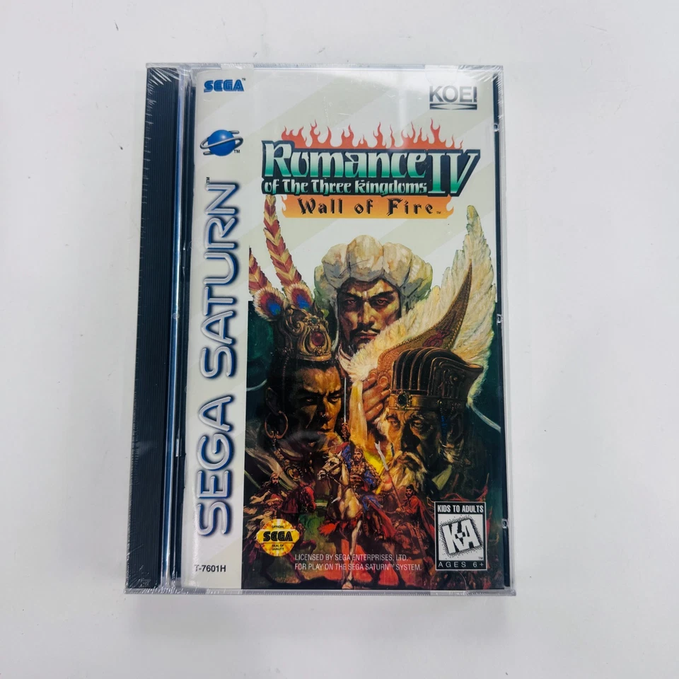 Romance of the Three Kingdoms IV: Wall of Fire(世嘉土星,1995)全新未拆封 — 第 1/4 张图片