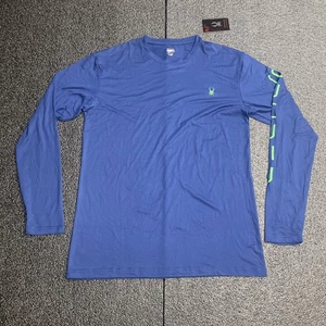 SPYDER Herren Loungewear Dry Fit Hemd - Langarm - Stretch - Blau - Größe XL - Bild 1 von 9