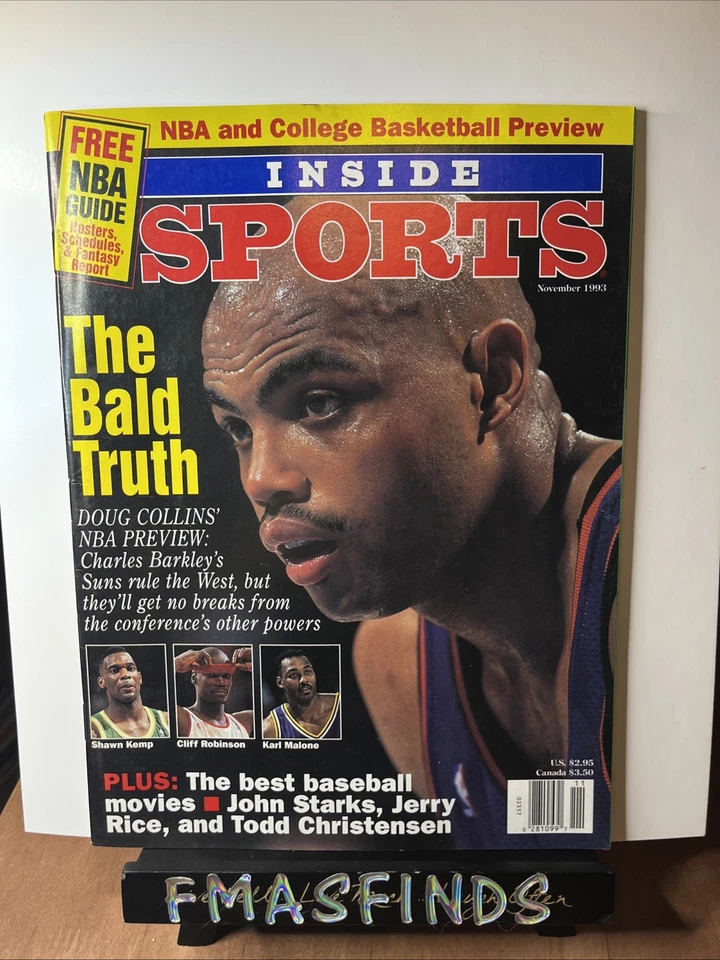 W3 1993 CHARLES BARKLEY SIXERS November Newsstand Inside Sports Magazine  - Image 1 of 1
