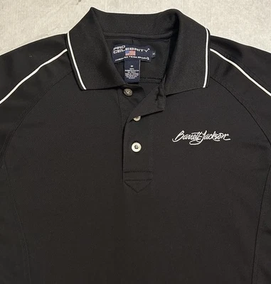 Camisa polo Barrett Jackson Car Auction para hombre talla M manga corta negra Foto 1 de 4