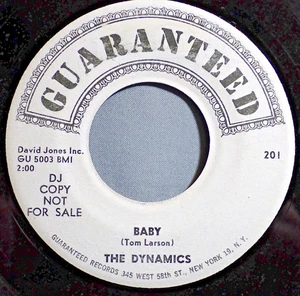 HEAR IT 50's Doo-Wop Promo 45 rpm record The Dynamics "Baby" from 1959 - Picture 1 of 2