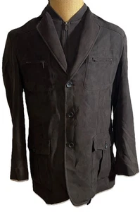 Tasso Elba Men’s Full Zip Long Sleeve Sports Coat Brown Size Medium - Picture 1 of 11
