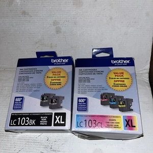 Brother LC103 CL Inchiostro ciano, magenta, giallo e nero LC103 BK NUOVO - Foto 1 di 13