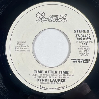 Cyndi Lauper - Time After Time Single 7” NM White Promo 1984 45RPM Foto 1 de 4