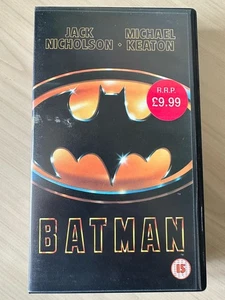 Rare Batman VHS Video Tape Michael Keaton Jack Nicholson PAL UK 1989 - Bild 1 von 4