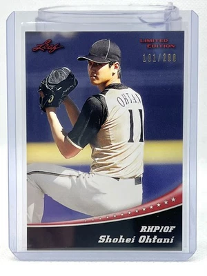 2018 Leaf Edição Limitada 101/200 Shohei Ohtani Rookie Red Pitching Variant - Imagem 1 de 2