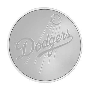 Medallón de plata de los Dodgers de Los Ángeles de la Casa de la Moneda de Nueva Zelanda de 1 oz Troy - Imagen 1 de 3