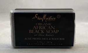 Sheamoisture Bio afrikanische schwarze Seife mit Sheabutter für zu Akne neigendes Gesicht/Körper - Bild 1 von 11