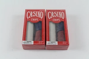 NEW Amscan Casino Chips Games Poker Cards Blackjack (2) 150 count chip sets - Picture 1 of 3