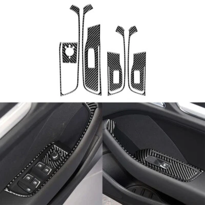 5Pcs Carbon Fiber Window Lift Switch Panel Cover For Audi A3 S3 RS3 8V 2013-2019 - Image 1 of 4