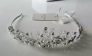 Linzi Jay/Amanda Wyatt Bridal Wedding Silver with Pearls & Diamantes Tiara- BNIB - Picture 1 of 10