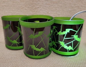 3 NUEVOS murciélagos de velas yanquis tazas de luz de té votivas Halloween 22105G - Imagen 1 de 6
