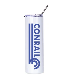 Conrail Blue Logo Defunct Railway Train Company Insulated 20oz Skinny Tumbler - Picture 1 of 1