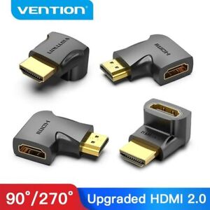 90 270 Right Angle HDMI Converter Adapter Audio Video Cable Male to Female PC