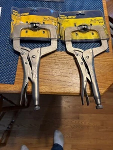 (2)Irwin Vise-Grip Original 11" Locking C-Clamp Pliers #11R - Picture 1 of 1