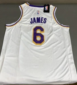 LeBron James Los Angeles Lakers NBA Jersey Size 52 NWT (Nike #6, White) - Picture 1 of 6