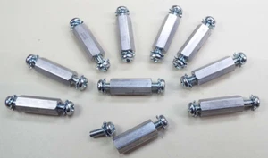 x10 M3 0.5 x 16mm  x 6mm HEX FEMALE FEMALE STANDOFF SUPPORT ALUMINUM SCREWS - Picture 1 of 17