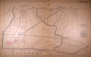 1882 Plat Map ~ CHESTER - RIDLEY, PA (XL18x28) Free S&H#020