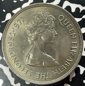 1977 Jersey Elizabeth Jubilze 25 Pence Lot#T4072 High Grade! Beautiful! - Picture 1 of 2