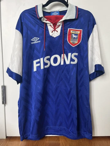 IPSWICH TOWN 1992 1994 Home Football Shirt Soccer Jersey Umbro Sz XL Cover