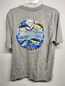 Guy Harvey Tee Shirt Mens Large Gray Graphic Streetwear Classic Short Sleeve - Picture 1 of 7